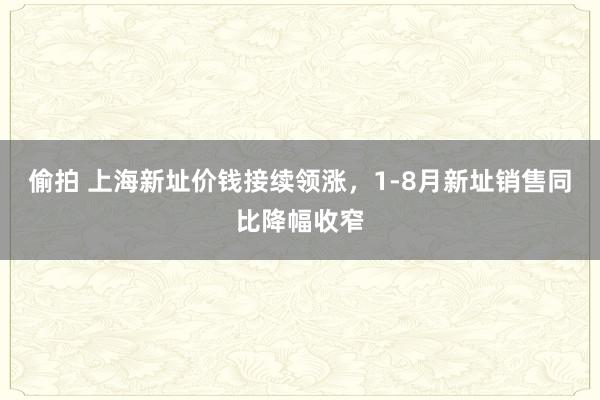 偷拍 上海新址价钱接续领涨，1-8月新址销售同比降幅收窄