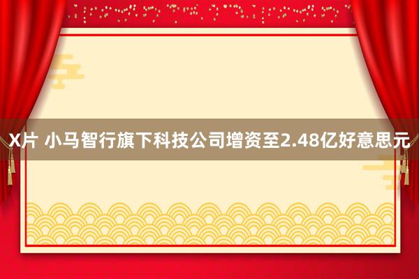 X片 小马智行旗下科技公司增资至2.48亿好意思元