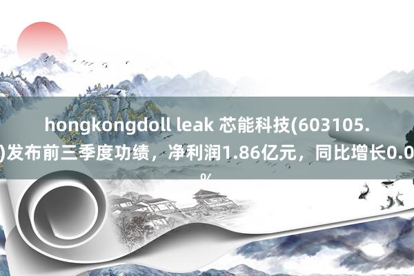 hongkongdoll leak 芯能科技(603105.SH)发布前三季度功绩，净利润1.86亿元，同比增长0.04%