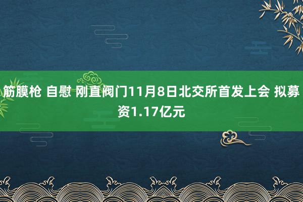 筋膜枪 自慰 刚直阀门11月8日北交所首发上会 拟募资1.17亿元