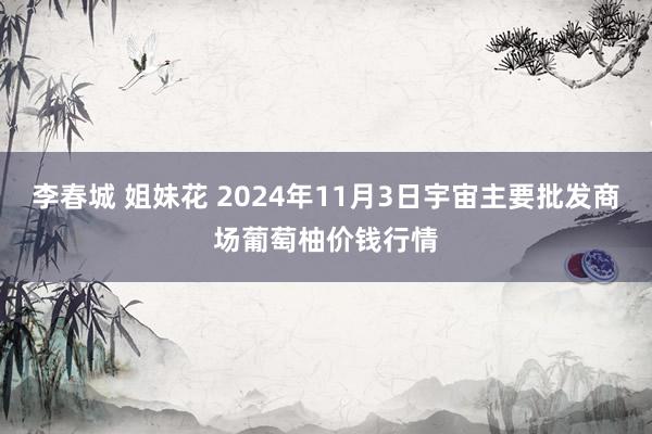 李春城 姐妹花 2024年11月3日宇宙主要批发商场葡萄柚价钱行情