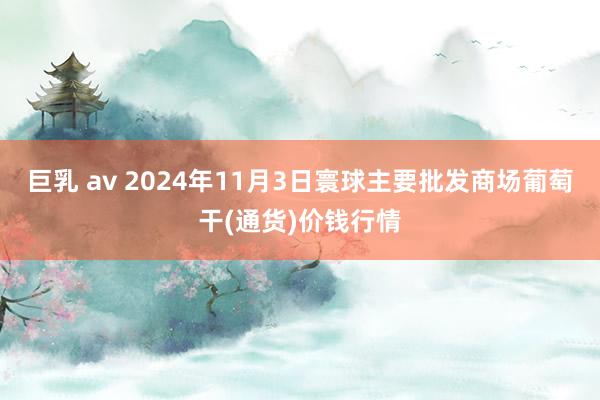 巨乳 av 2024年11月3日寰球主要批发商场葡萄干(通货)价钱行情