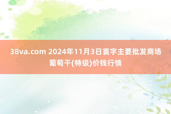 38va.com 2024年11月3日寰宇主要批发商场葡萄干(特级)价钱行情