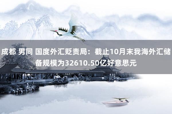 成都 男同 国度外汇贬责局：截止10月末我海外汇储备规模为32610.50亿好意思元