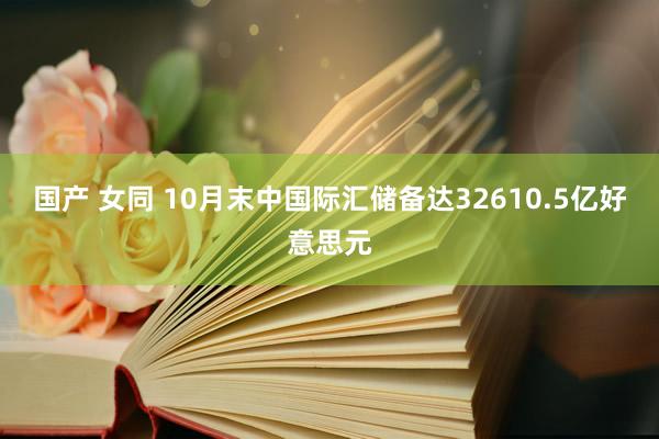 国产 女同 10月末中国际汇储备达32610.5亿好意思元