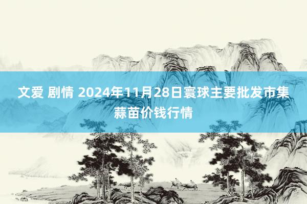 文爱 剧情 2024年11月28日寰球主要批发市集蒜苗价钱行情