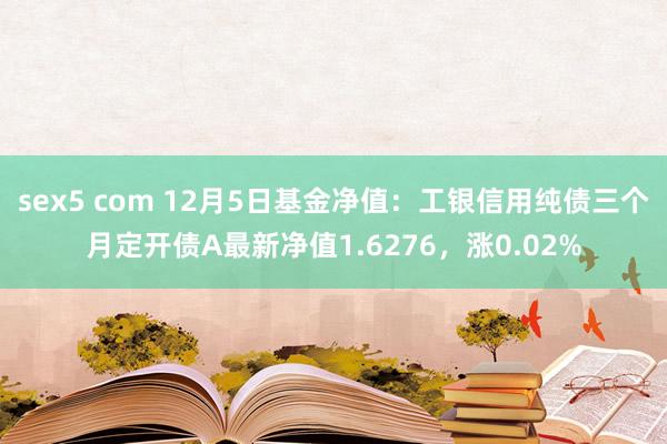 sex5 com 12月5日基金净值：工银信用纯债三个月定开债A最新净值1.6276，涨0.02%