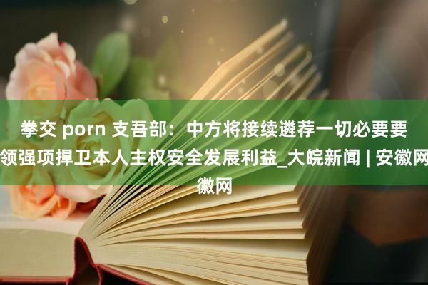 拳交 porn 支吾部：中方将接续遴荐一切必要要领强项捍卫本人主权安全发展利益_大皖新闻 | 安徽网