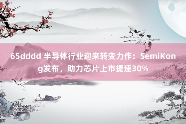 65dddd 半导体行业迎来转变力作：SemiKong发布，助力芯片上市提速30%