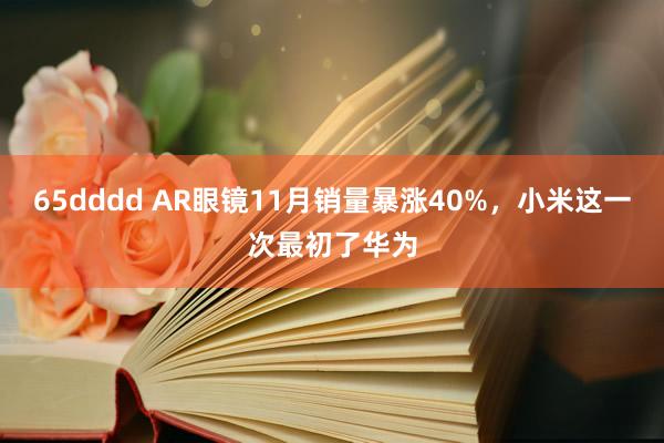 65dddd AR眼镜11月销量暴涨40%，小米这一次最初了华为