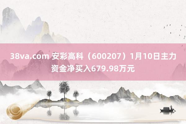 38va.com 安彩高科（600207）1月10日主力资金净买入679.98万元